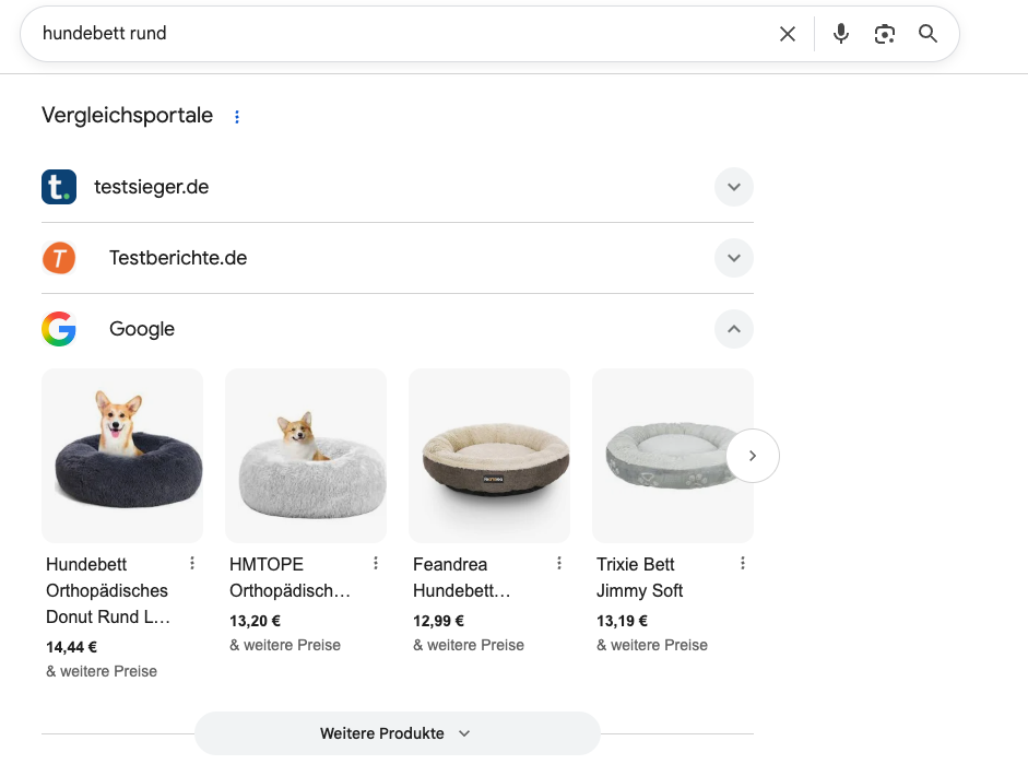 Google-Suchergebnis für „hundebett rund